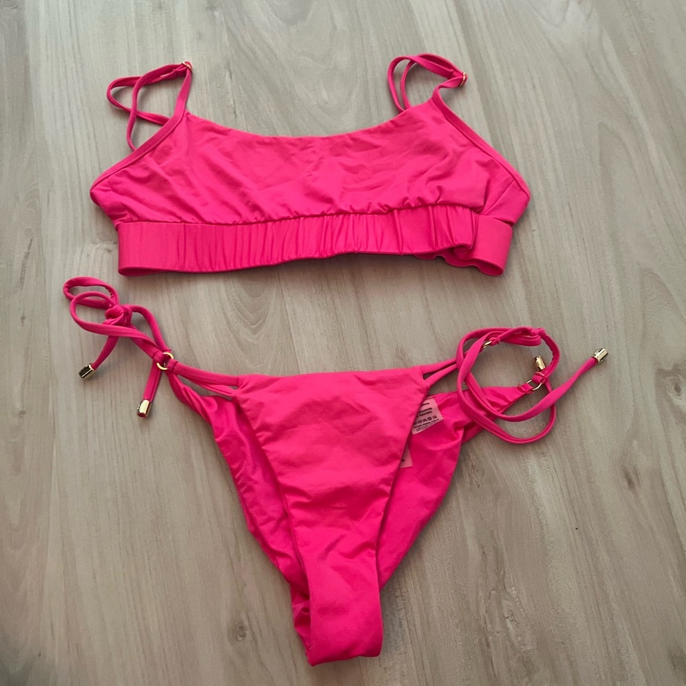 Beach Bunny Vibrant Pink Bikini